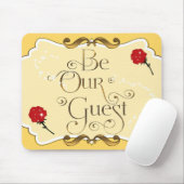 BE OUR GUEST イエローゴールドの赤いバラ マウスパッド (マウス)