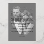 Be our Guest Blackのフレーム結婚ブランチファンシー 箔招待状 (裏面)