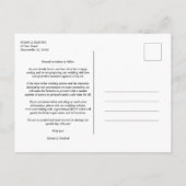 Be our Guest Black Wedding Chic Floral Frame Photo 案内ポストカード (裏面)