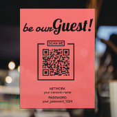 Be Our Guest l Internet QR Code Password WIFI ポスター