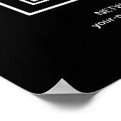 Be Our Guest l WifiパスワードQRコードブラック&ホワイト ポスター (角)