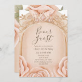 Be Our Guest Princess Girls Fourth Birthday  招待状 (正面/裏面)