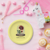 Be Our Guest Red Rose in Glass エレガント ペーパープレート (パーティー)