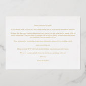 Be our Guest White 結婚's Frameファンシー Flowers 箔招待状 (裏面)