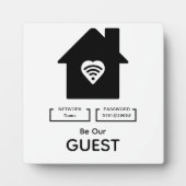 Be Our Guest WIFI情報パスワードホームデコール フォトプラーク (正面)