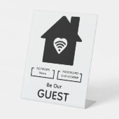 Be Our Guest WIFI情報パスワードホームデコール 台座サイン (正面)