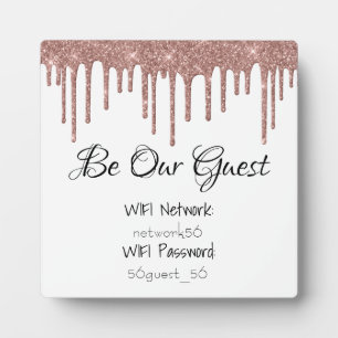 Be Our Guest WIFI情報パスワード結婚の フォトプラーク