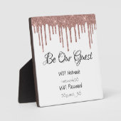 Be Our Guest WIFI情報パスワード結婚の フォトプラーク (正面)