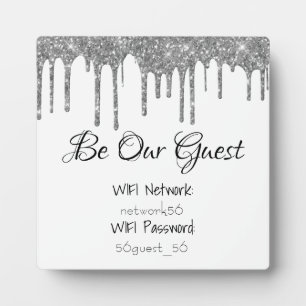 Be Our Guest WIFI情報パスワード結婚の フォトプラーク