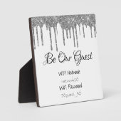 Be Our Guest WIFI情報パスワード結婚の フォトプラーク (正面)