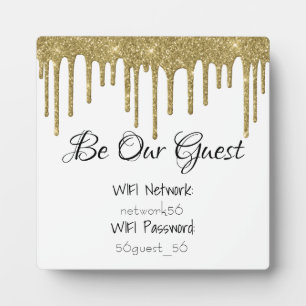 Be Our Guest WIFI情報パスワード結婚の フォトプラーク