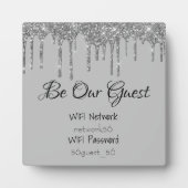 Be Our Guest WIFI情報パスワード結婚の フォトプラーク (正面)