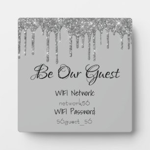Be Our Guest WIFI情報パスワード結婚の フォトプラーク