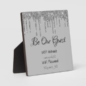Be Our Guest WIFI情報パスワード結婚の フォトプラーク (正面)