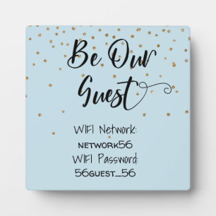 Be Our Guest WIFI情報パスワード結婚の フォトプラーク