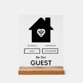 Be Our Guest WIFI情報パスワード アクリルサイン (正面)