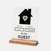 Be Our Guest WIFI情報パスワード アクリルサイン (傾斜)