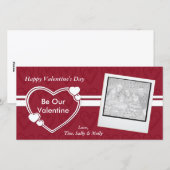 Be Our Valentineバレンタインデーフォトカード シーズンカード (正面/裏面)