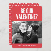Be Our Valentine モダン Valentine's Dayフォトカード シーズンカード (正面/裏面)
