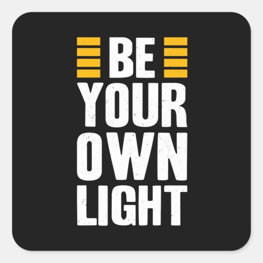 Be Ownライト感動的ことわざ引用文 スクエアシール (正面)