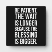 Be Patent – 成功のハッスルジムやる気を起こさせる フォトプラーク (正面)