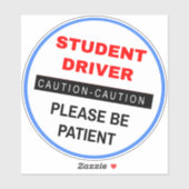 Be Patent "Student Driver" – 白番注意初心者 シール (シート)