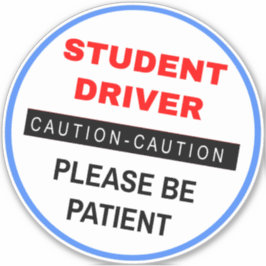 Be Patent "Student Driver" – 白番注意初心者 シール