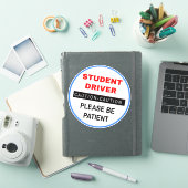 Be Patent "Student Driver" – 白番注意初心者 シール (iPadカバー)