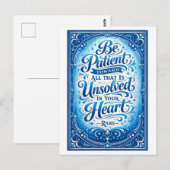 "Be Patient" Rilke Quote ポストカード (正面/裏面)