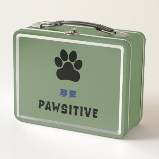 Be Pawsitive Lunch Box – Cute & Uplifting メタルランチボックス