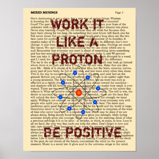 BE POSITIVE -- Art print ポスター (正面)