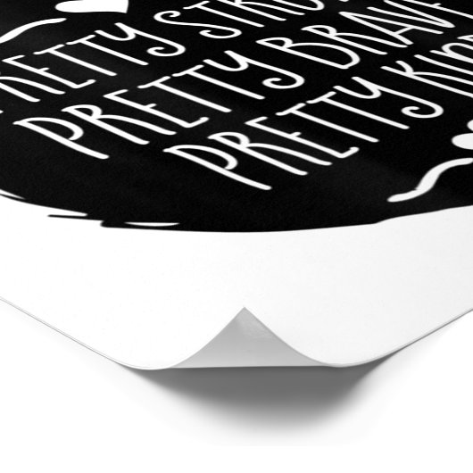 Be Pretty Strong Brave Kind Kindness Insration Mot ポスター (角)