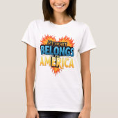 Be Proud of America – Stand Tall, Shine Bright" Tシャツ (正面)