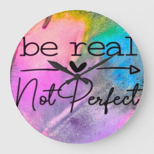 Be Real Not Perfect ラージ壁時計 (正面)