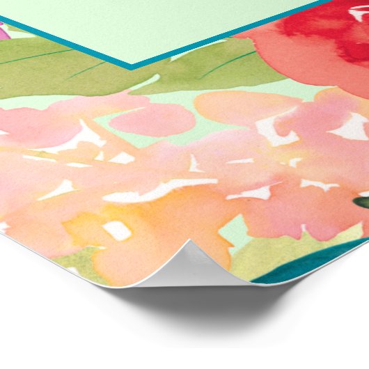 Be Reason Someone Smiles Today Pink Purple Floral ポスター (角)