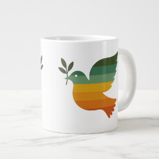 Be Retro Rainbow Peace Dove Jumbo Mug ジャンボコーヒーマグカップ