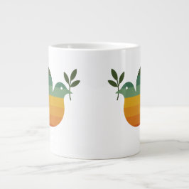 Be Retro Rainbow Peace Dove Jumbo Mug ジャンボコーヒーマグカップ