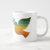 Be Retro Rainbow Peace Dove Jumbo Mug ジャンボコーヒーマグカップ (右)