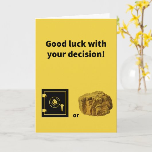 Be SafeまたはBe大きい石-勇気付けられる カード (黄色い花)