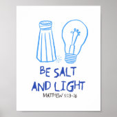 Be Salt and Light Matthew 5:13-16 Wall Art ポスター (正面)