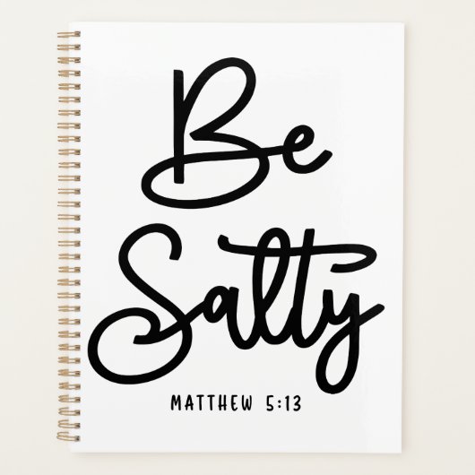 Be Salty Be Light Matthew 5:13クリスチャン引用文 プランナー手帳 (正面)