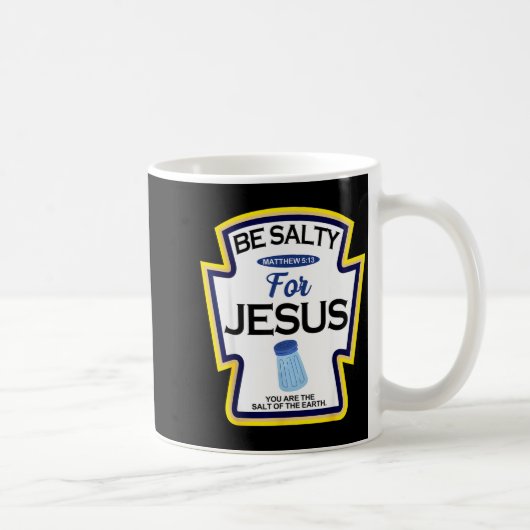 Be Salty For Jesus Condiment Sce Christian Hallowe コーヒーマグカップ (右)