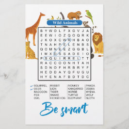 Be Smart - 野生動物ワードサーチ
