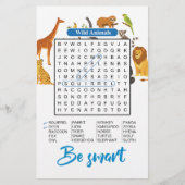 Be Smart – Wild Animals Word Search (正面)