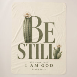 BE STILL | クリーム | 詩篇 46:10 シェルパ ブランケット