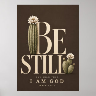 BE STILL | 詩篇46:10 キリスト教アート ポスター