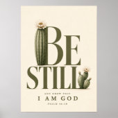 BE STILL | 詩篇46:10 キリスト教アート ポスター (正面)