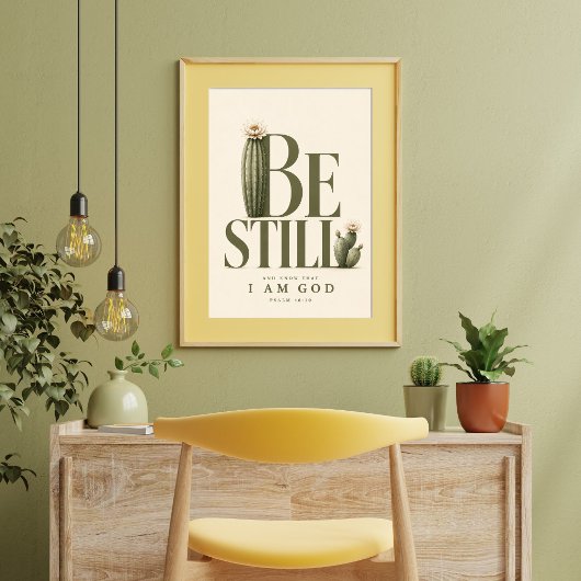 BE STILL | 詩篇46:10 キリスト教アート ポスター