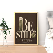 BE STILL | 詩篇46:10 キリスト教アート ポスター
