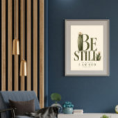 BE STILL | 詩篇46:10 キリスト教アート ポスター